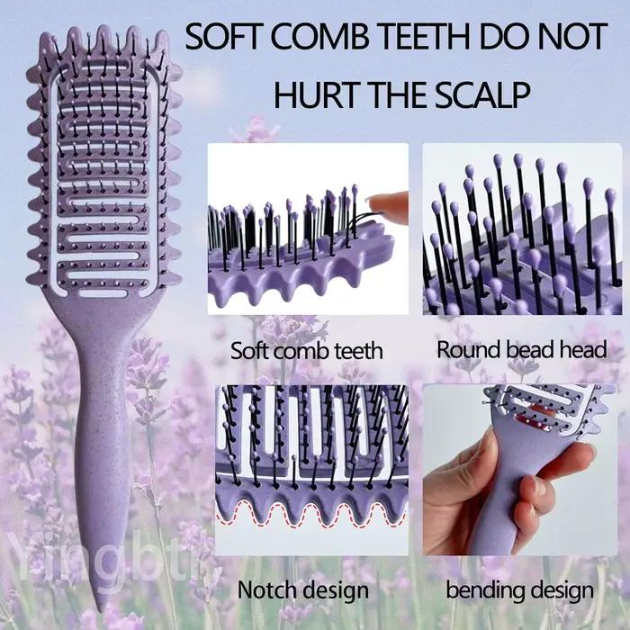 Brosse de coiffure 3 en 1 pour boucles
