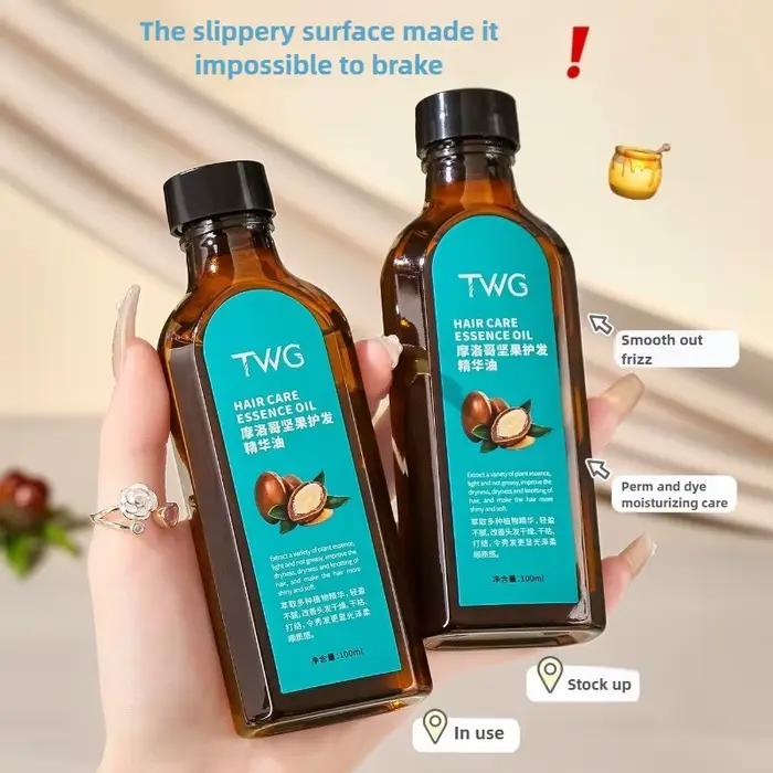 Soins capillaires, huile d'argan
