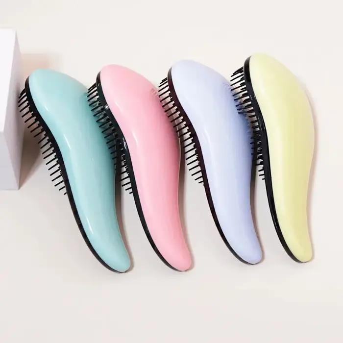 Brosse démêlante antistatique massante pour cheveux bouclés mouillés
