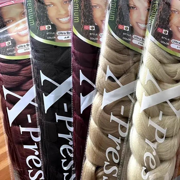 Cheveux synthétiques pour tresses jumbo Kanekalon de 82 pouces de long