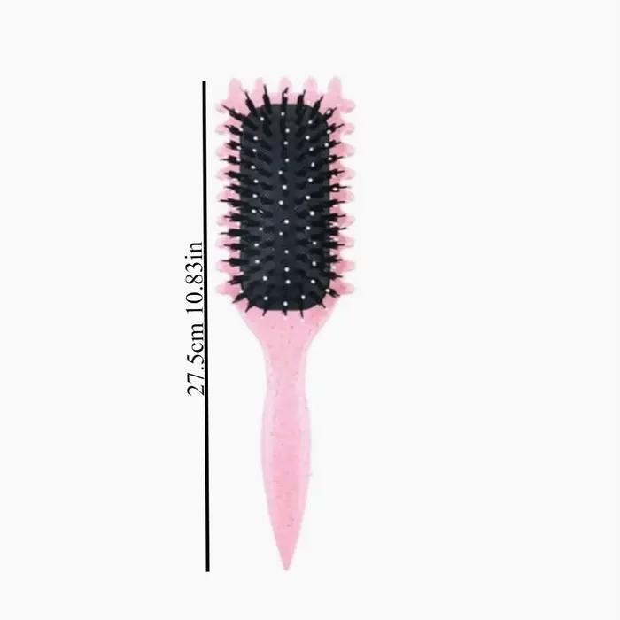 Brosse Coiffante pour Cheveux Bouclés – Brosse à Boucles pour Hommes et Femmes – Outil de Peignage et de Modelage – Réduit les Tensions