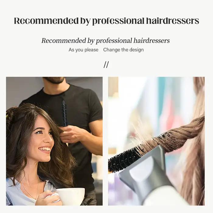 Petite brosse à cheveux ronde avec manche en bois