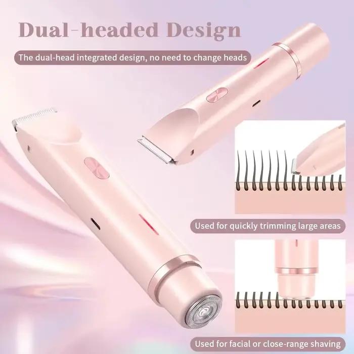 2025 étanche Rechargeable rasoir électrique Mini femmes Bikini tondeuse corps épilateur Mini Double tête épilateur électrique