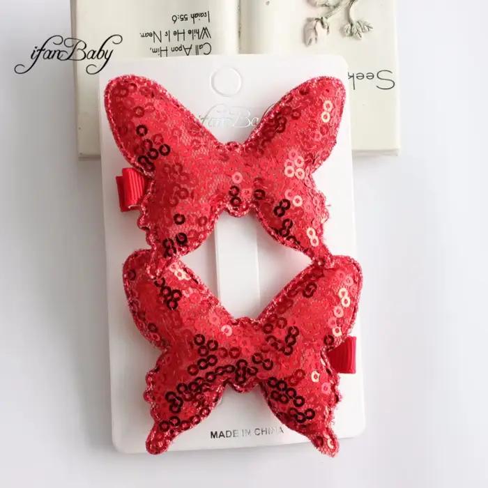 Pince à cheveux fleur papillon pour enfants