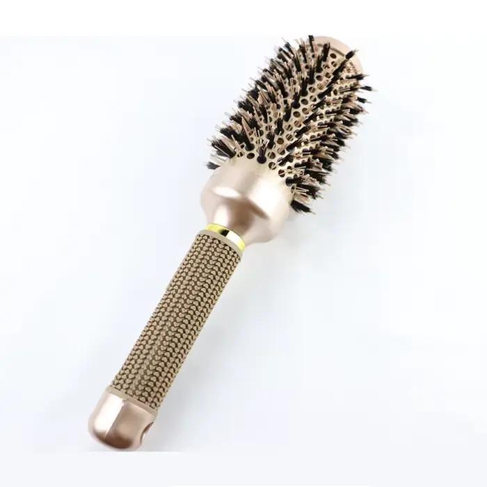 Brosse à Cheveux Ronde Professionnelle pour Salon de Coiffure, Peigne à Baril en Céramique pour Sécher, Outil de Coiffure, 1 Pièce