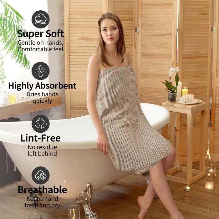 Nouvelles serviettes de bain gaufrées en microfibre