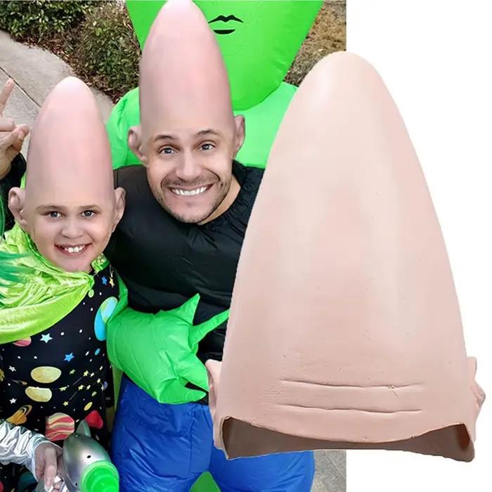Coiffe de cosplay en latex Alien Cone Bald Head Alien