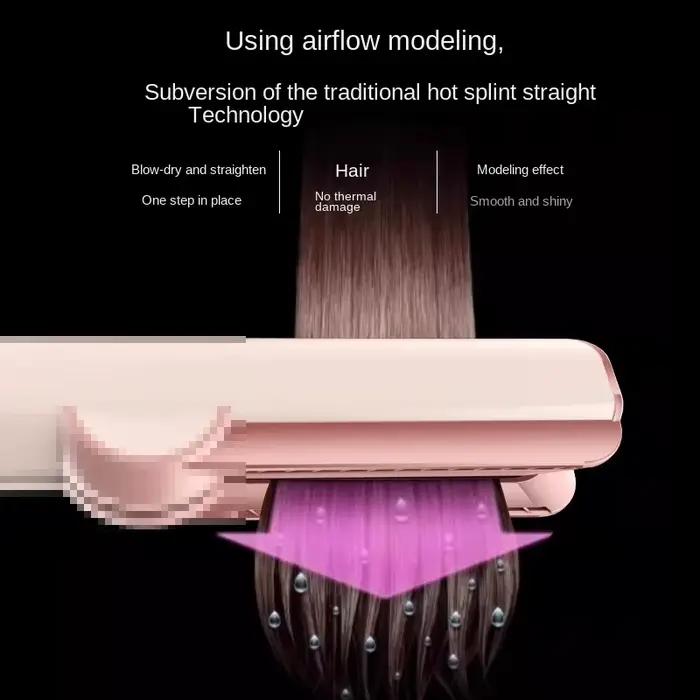 Sèche-cheveux et lisseur professionnel 2-en-1 EU UK US KR à ions négatifs