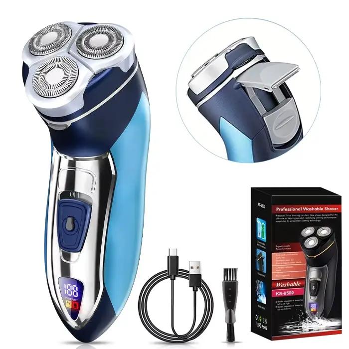 Rasoir électrique 2 en 1 pour homme avec tête flottante 3D | Chargeur Type-C