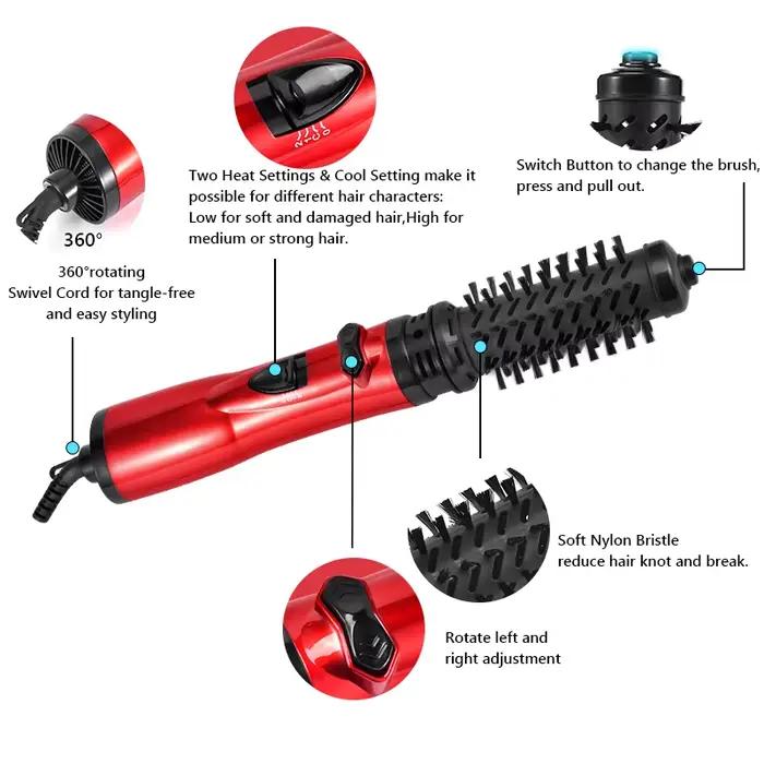 Sèche-cheveux rotatif, brosse sèche-cheveux électrique