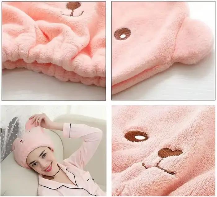 Bonnet pour cheveux secs pour femmes – Microfibre épaisse douce et absorbante