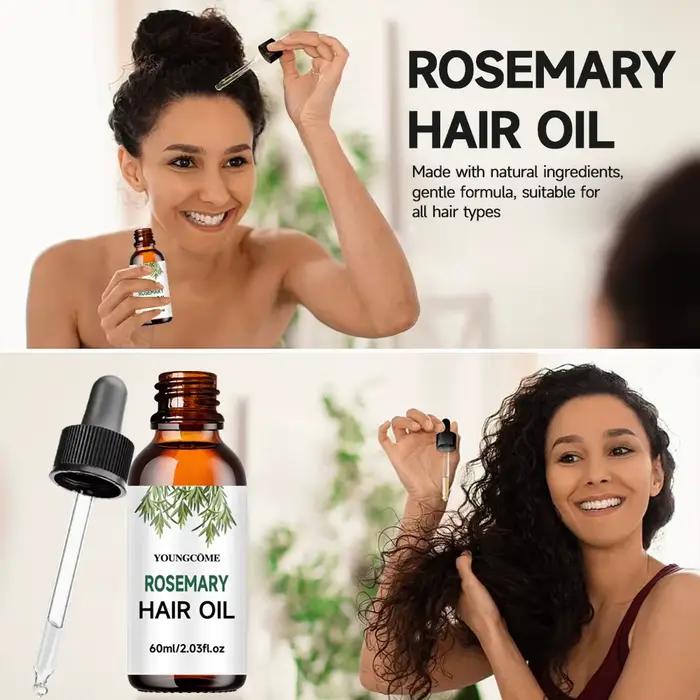 Huile essentielle de romarin pour cheveux denses