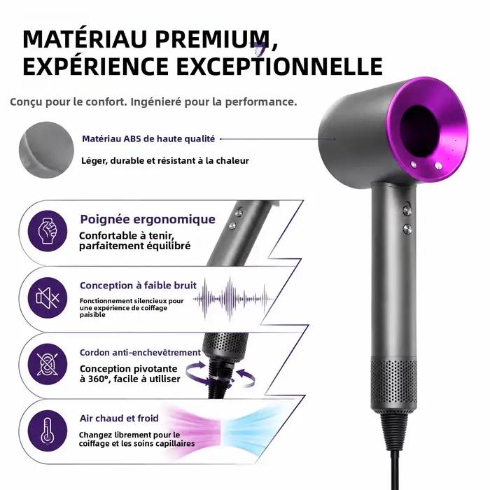 Sèche-cheveux ionique négatif haute vitesse