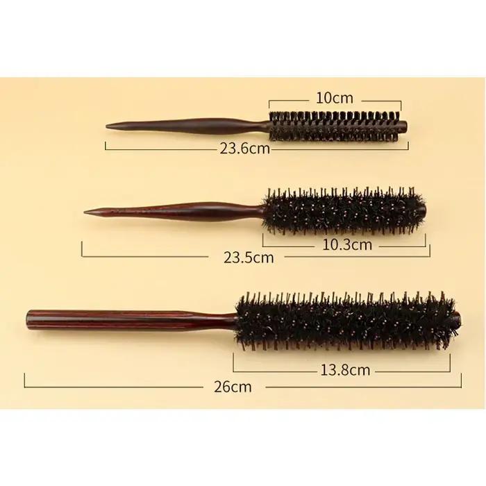 Brosse à cheveux en poils de sanglier anti-leges