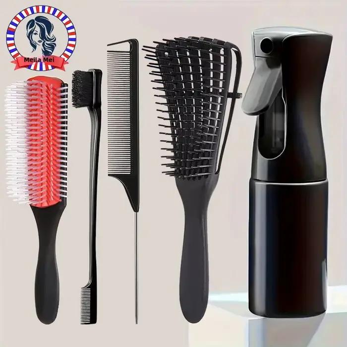 5 pièces/ensemble brosse à cheveux démêlante