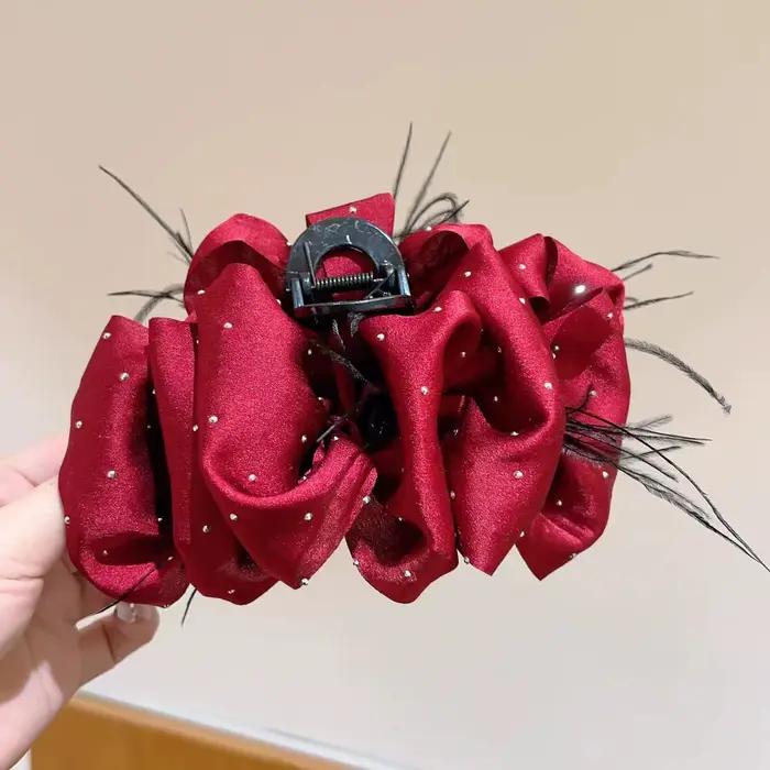 Pince à cheveux à la mode, design Unique, accessoire en strass, griffe de requin élégante, nœud papillon, accessoire pour cheveux pour femmes, pince à cheveux