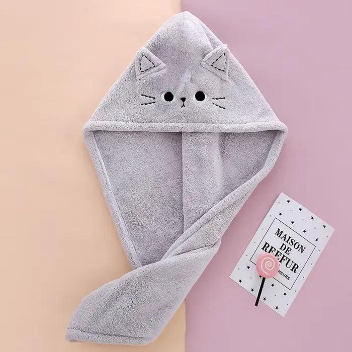 Bonnet de bain en microcarence à séchage rapide pour femme