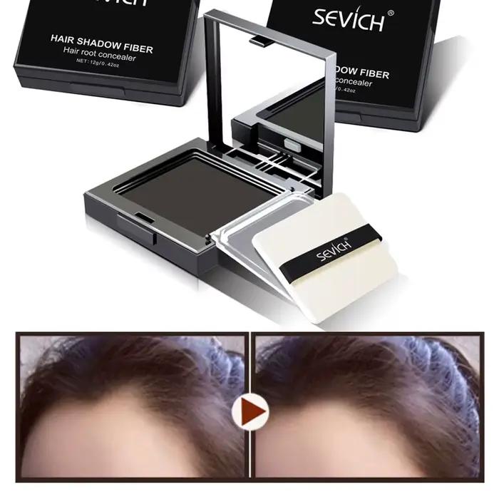 Sevich 12g ligne de cheveux poudre compacte imperméable brun foncé ombre