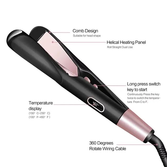 Lisseur et boucleur 2-en-1 Pro Twist pour cheveux