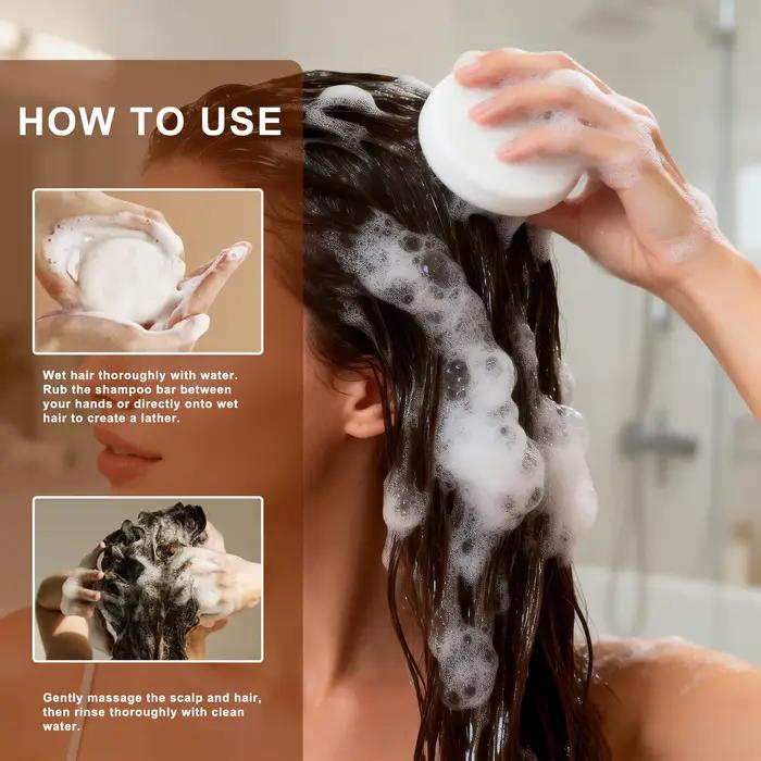 Shampooing Solide Vegan à l'Oignon Soin Capillaire Naturel Anti-Pelliculaire Contrôle du Sébum Réparation des Pointes