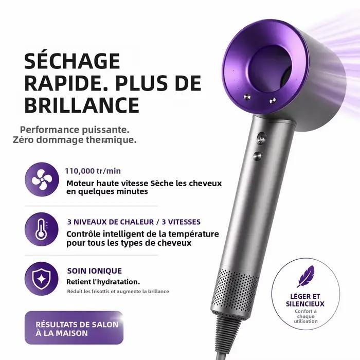 Sèche-cheveux professionnel sans lame à séchage rapide
