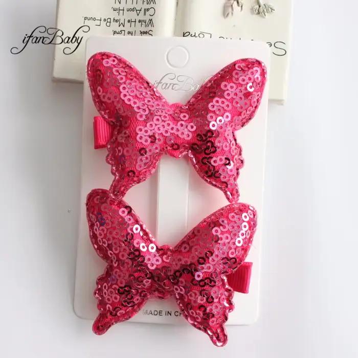 Pince à cheveux fleur papillon pour enfants
