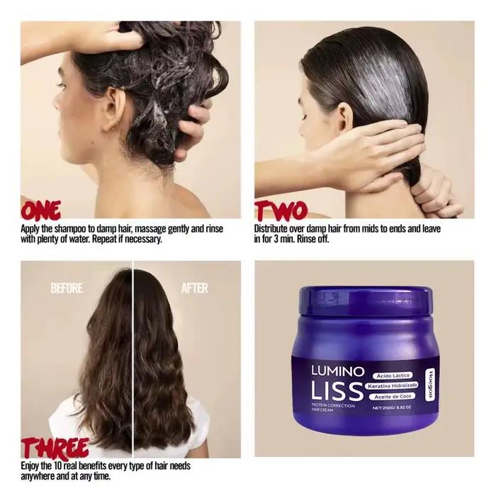 Masque capillaire lissant à la kératine