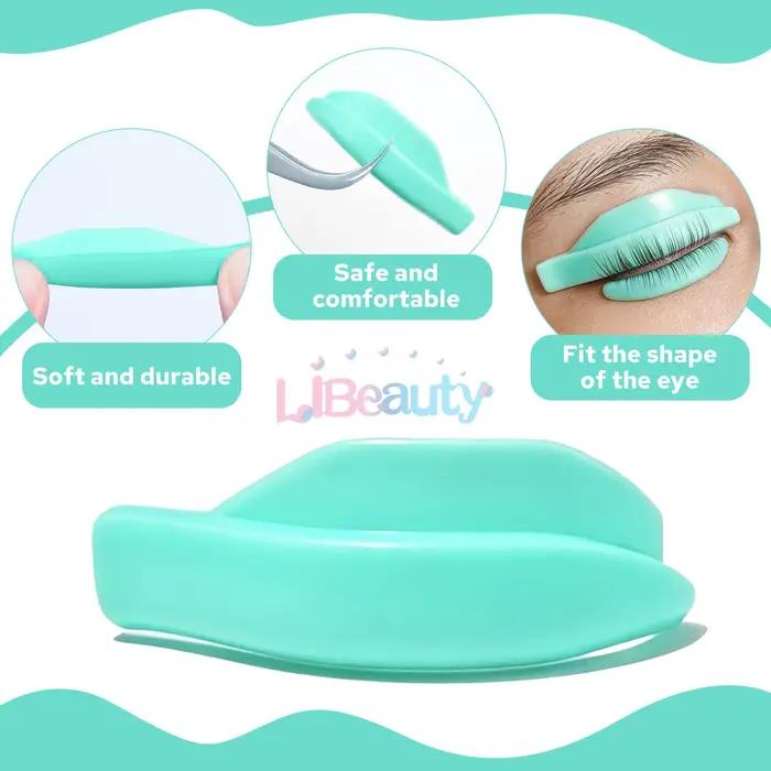Libeauty 7 Paris tampon de protection de levage de cils réutilisable fer à friser les cils accessoires de recourbe-cils en Silicone applicateur outil de maquillage
