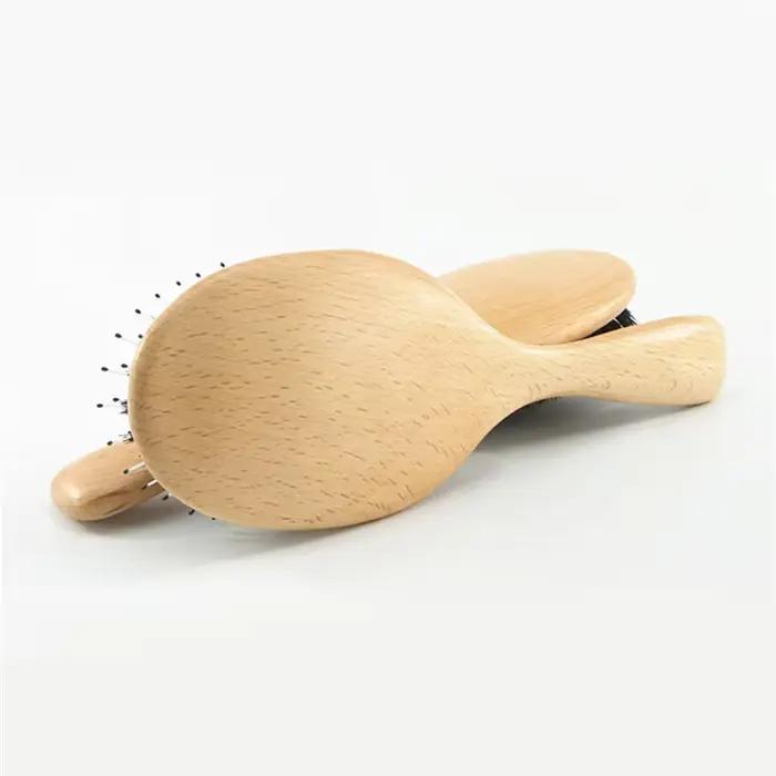 Brosse à cheveux en poils de sanglier peigne en hêtre naturel