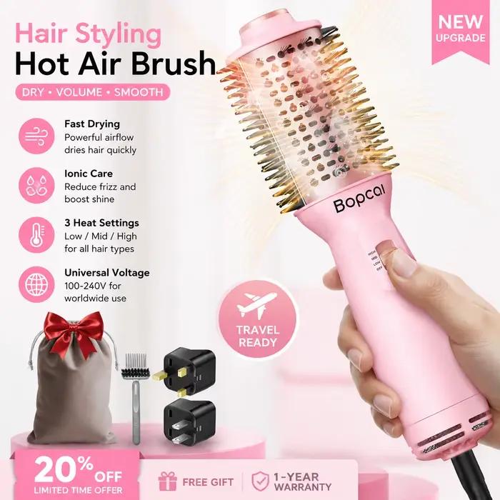 Brosse sèche-cheveux double tension 4 en 1
