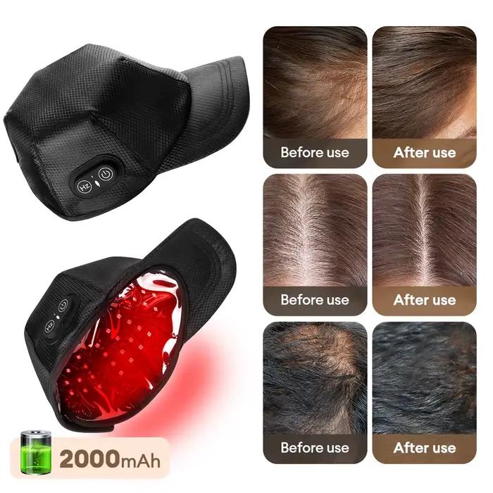 Casque de traitement de la perte de cheveux à lumière infrarouge rouge 650nm+850nm