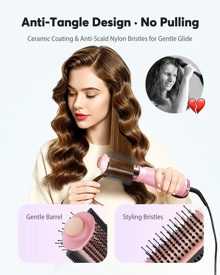 Brosse sèche-cheveux double tension 4 en 1