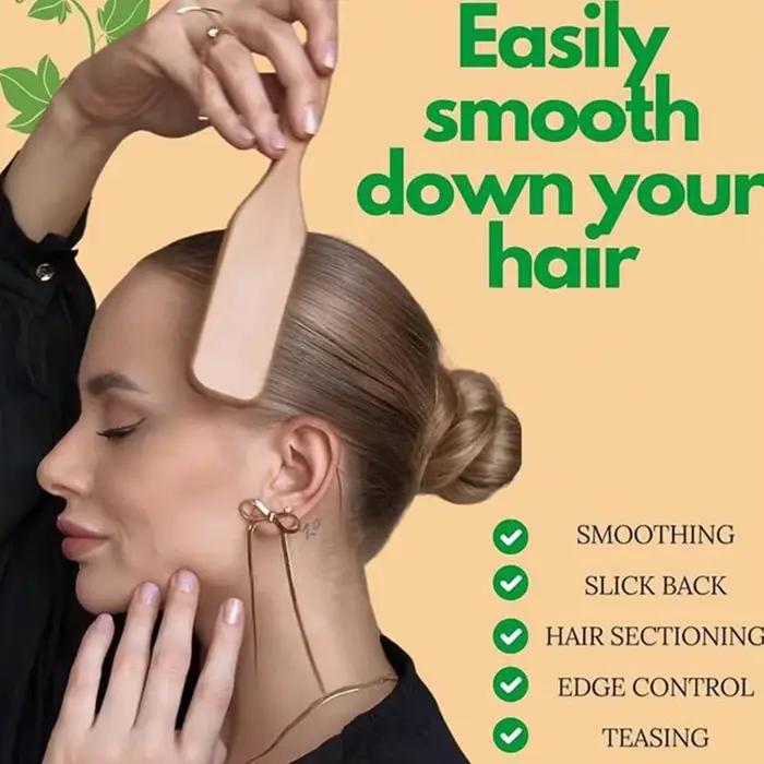 Brosse à cheveux en poils de sanglier pour chignon élégant en queue de cheval et lissage