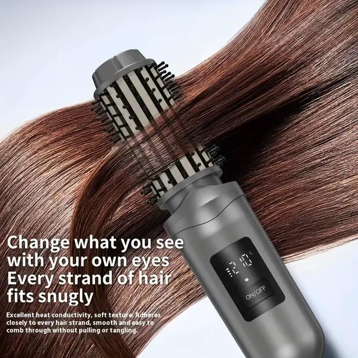 Nouvelle brosse lissante ionique sans fil portable rechargeable par USB 2-en-1