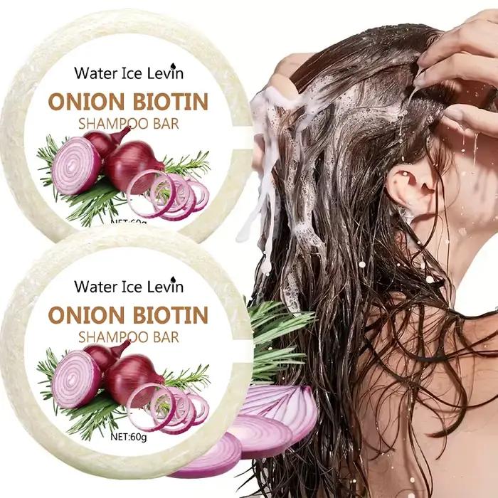 Shampooing solide à l'oignon et à la biotine - 60g
