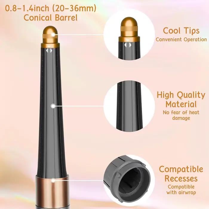 2PCS Curling Iron Set Professional Hair Styling Tools with 20mm And 40mm Barrels for Versatile Curls