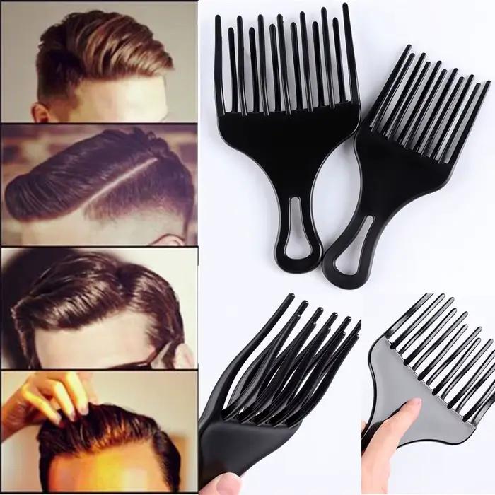 Peigne à dents larges antistatique en plastique pour cheveux bouclés