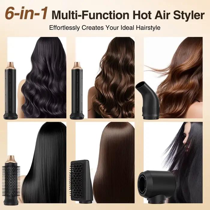 Kit de séchage et de coiffage des cheveux 6 en 1