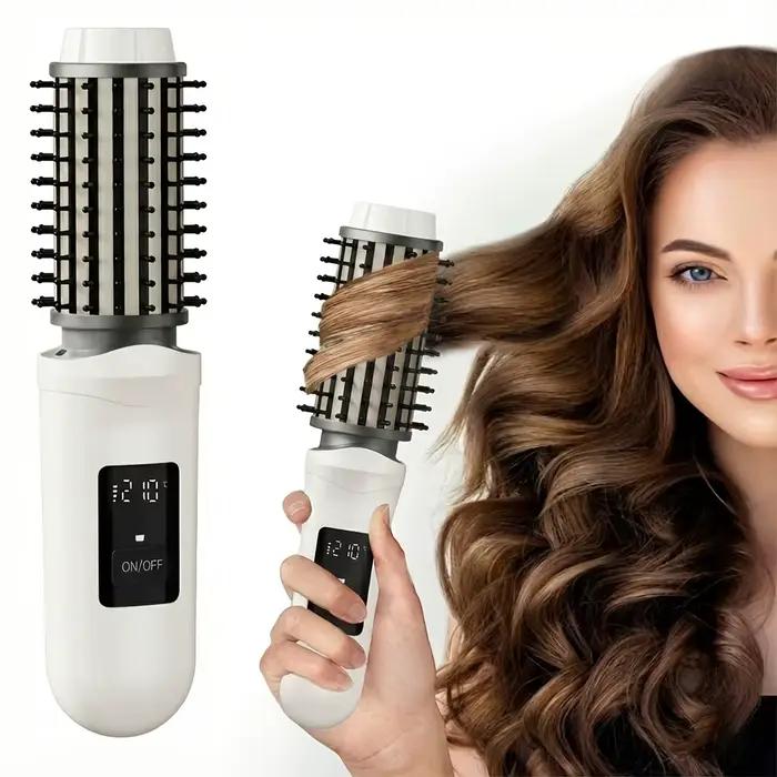 Nouvelle brosse lissante ionique sans fil portable rechargeable par USB 2-en-1