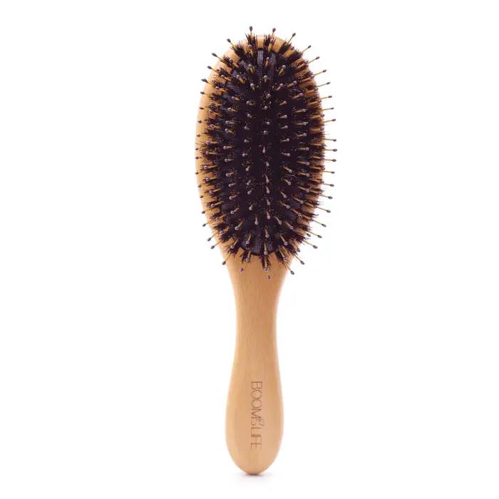 Brosse à cheveux en poils de sanglier doux pour femmes