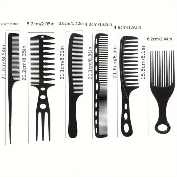 6 pièces/ensemble accessoires de coiffeur professionnels peignes de coiffure antistatiques homme style Design Salon