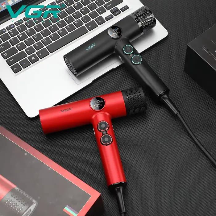 VGR Sèche-cheveux Professionnel seche cheveux professionnel diffuseur seche cheveux sèche cheveux Sèche-cheveux Sans balais Moteur Ion négatif Coiffage Sèche-cheveux Puissant Réglable Sèche-cheveux V-