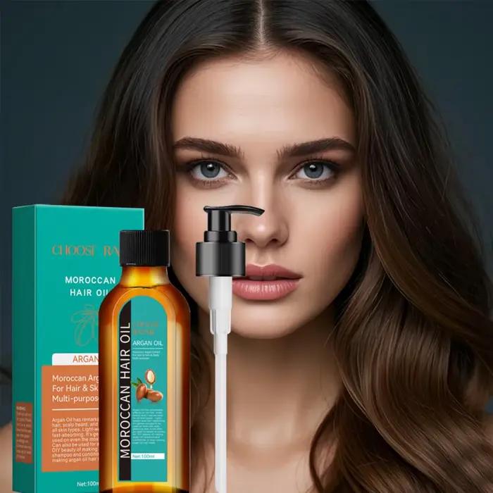 L'huile essentielle de soin capillaire empêche les cheveux secs et fendus