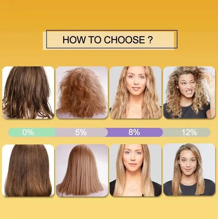 PURC 300ml traitement des cheveux à la kératine brésilienne et 100ml ensemble de shampooing purifiant professionnel
