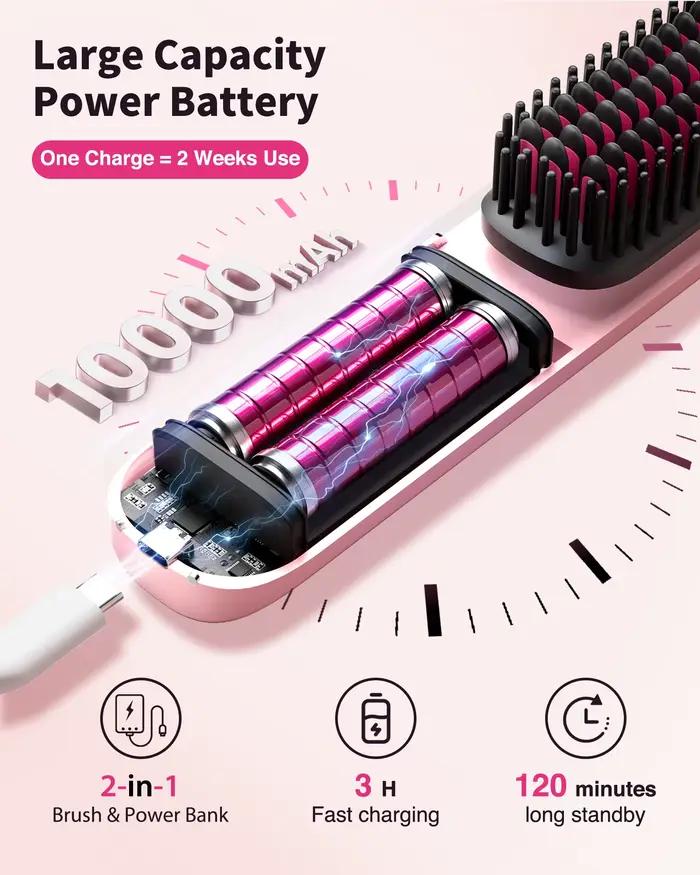 Brosse à lisser les cheveux sans fil