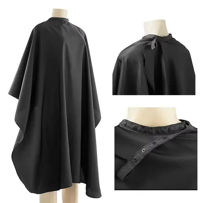 Cape de coiffure noire professionnelle pour Salon de coiffure