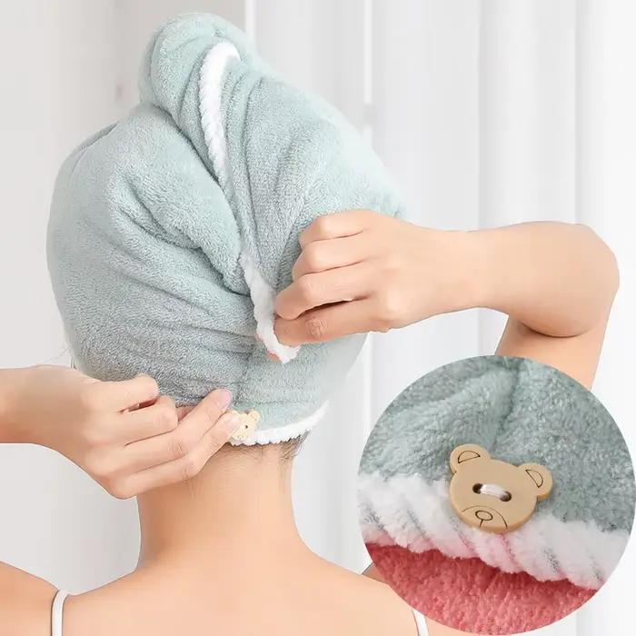Serviette pour cheveux secs Double épaisseur