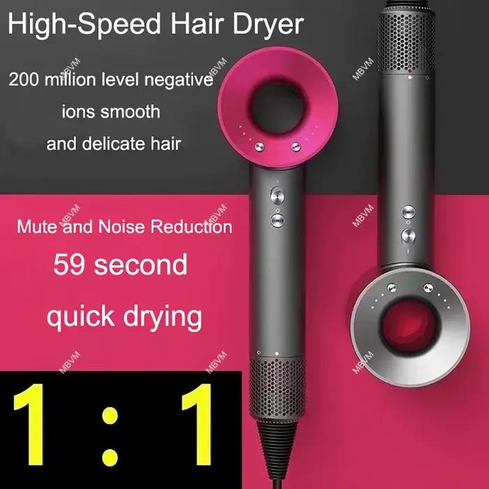 Sèche-cheveux professionnel 7 en 1 avec fonction air chaud et froid