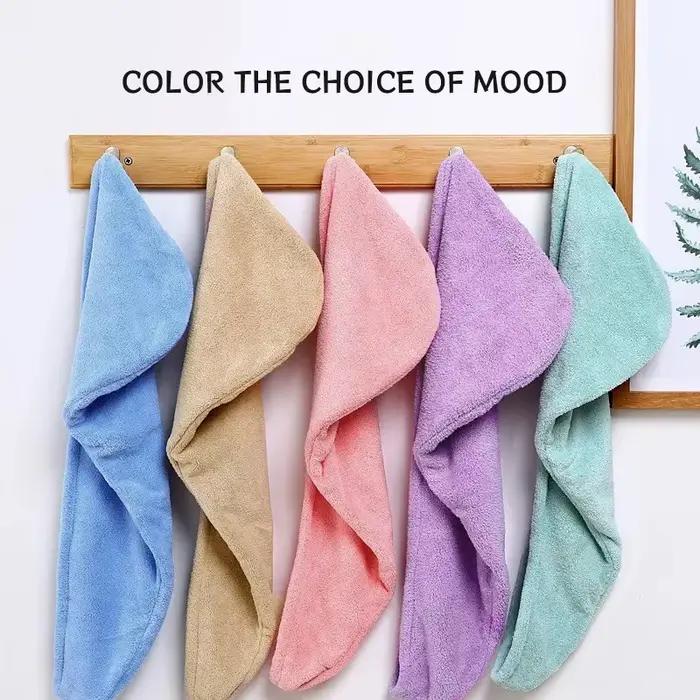 Serviette de cheveux en microfibre pour femmes
