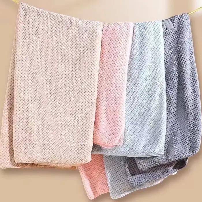 Serviette turban en microfibre gaufrée pour séchage rapide des cheveux